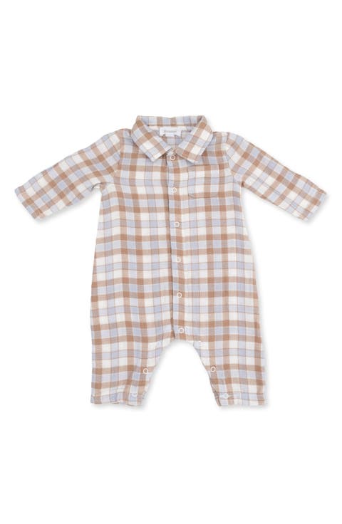 Western Plaid Organic Cotton Romper