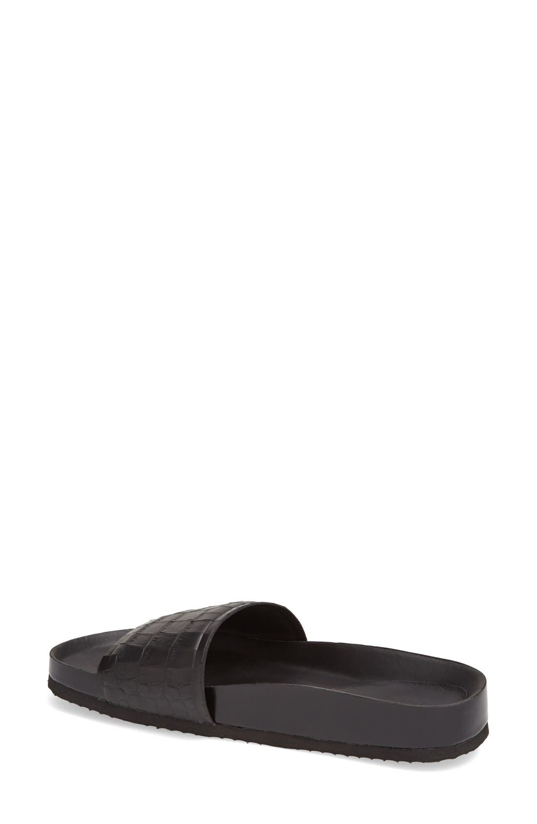 'Olivia' Slide Sandal, Alternate, color, BLACK