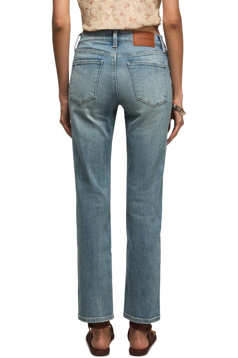 Zoe High Waist Straight Leg Jeans, Alternate, color, HERE WE GO INDIGO WASH