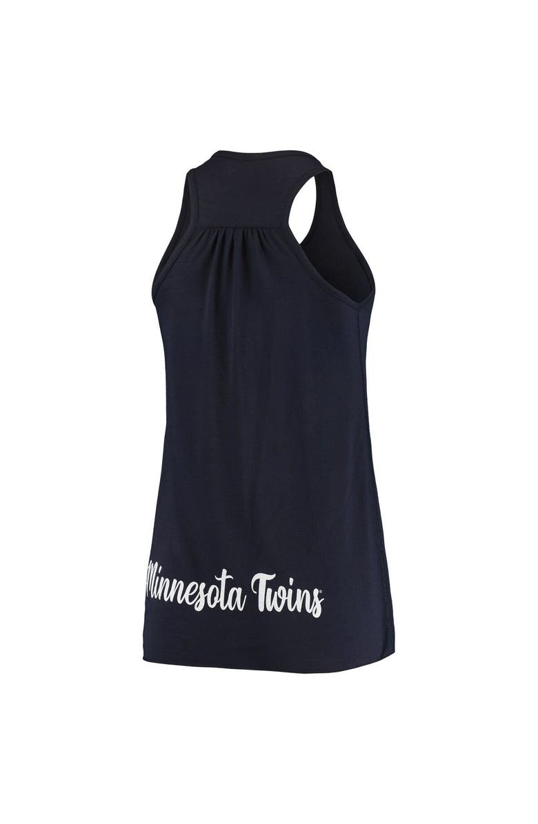 SOFT AS A GRAPE Women's Soft as a Grape Navy Minnesota Twins Front & Back Tank Top, Alternate, color, 