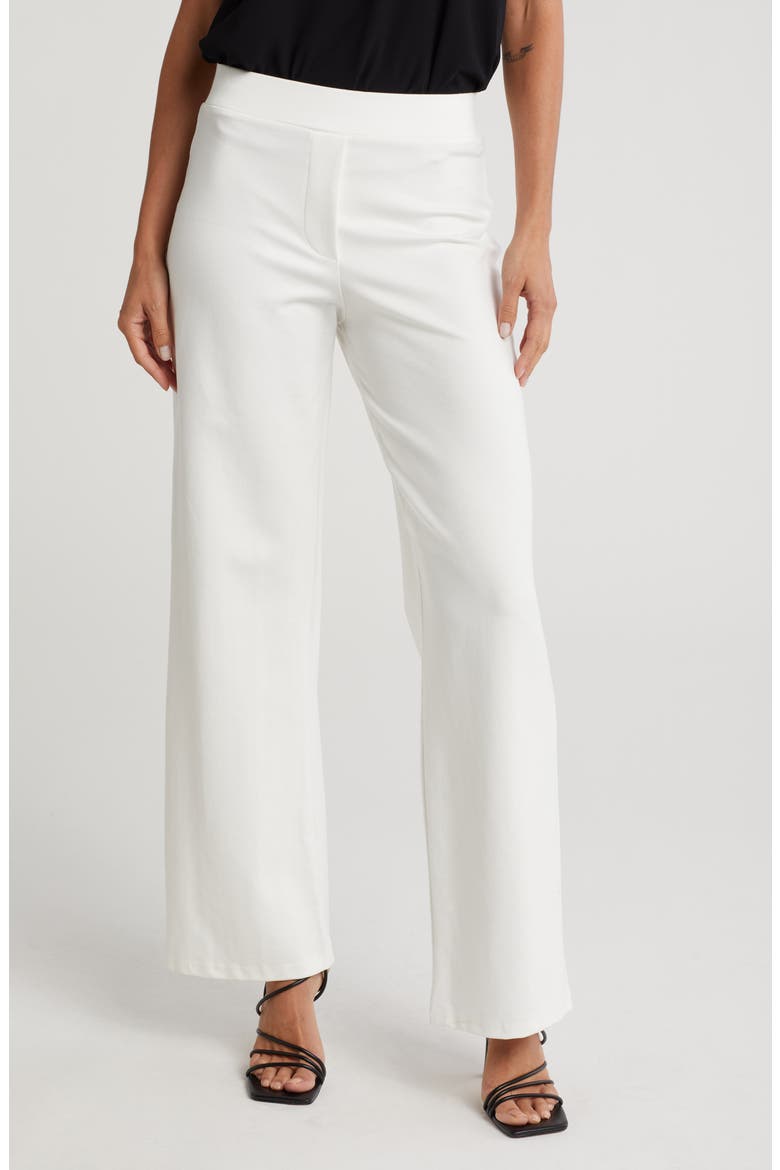 Kim Wide Leg Pull-On Pants, Main, color, GARDENIA