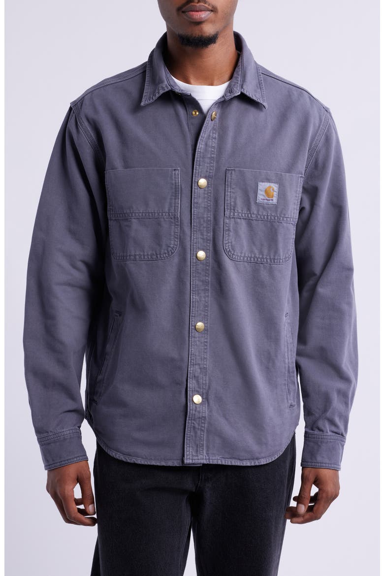 Conro Cotton Canvas Shirt Jacket, Alternate, color, GRAPHITE