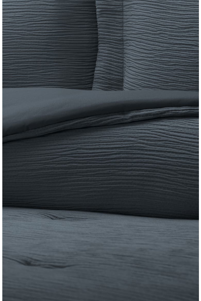 Double Gauze 3-Piece Comforter Set, Alternate, color, SLATE BLUE
