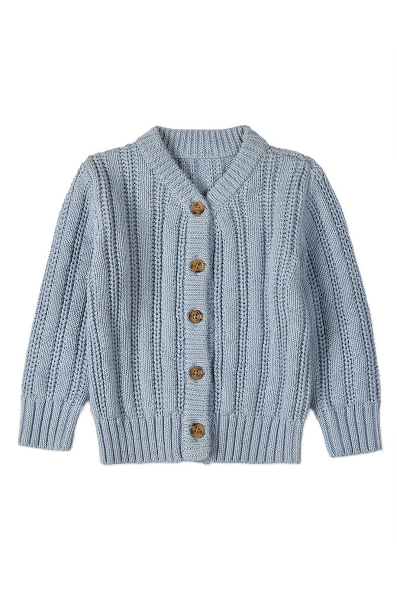 Kid's Oversized Cable-Knit Cardigan Sweater, Main, color, Blue