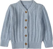 MiniMoi Kid's Oversized Cable-Knit Cardigan Sweater