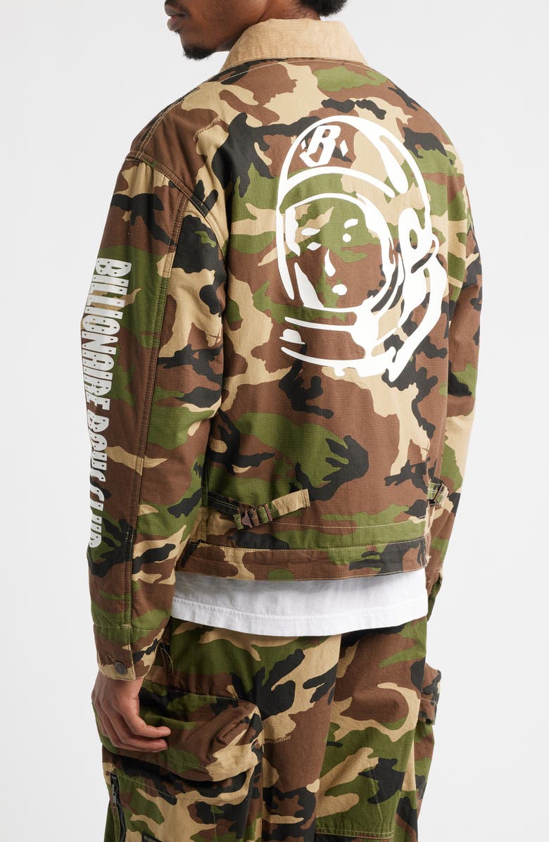 Billionaire Boys Club BB Starcast Camo Cotton Ripstop Jacket, Main, color, Kelp