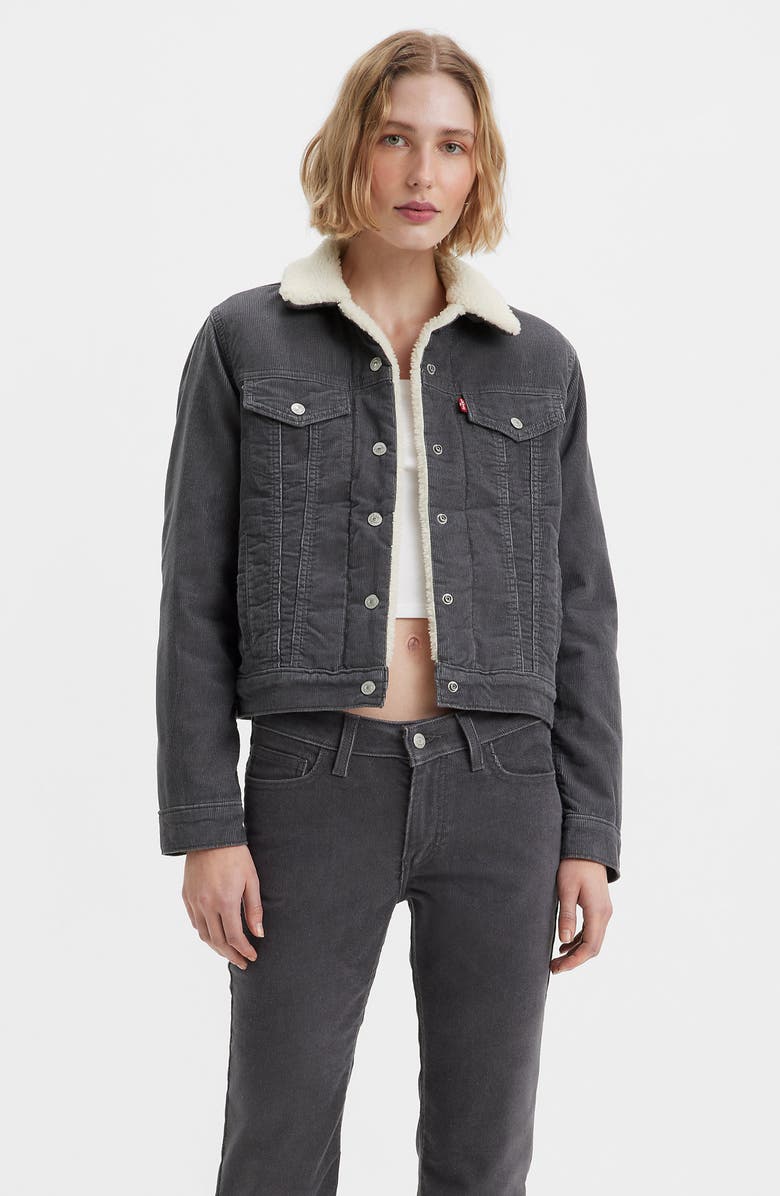 Levi's<sup>®</sup> Faux Shearling Lined Trucker Jacket, Alternate, color,