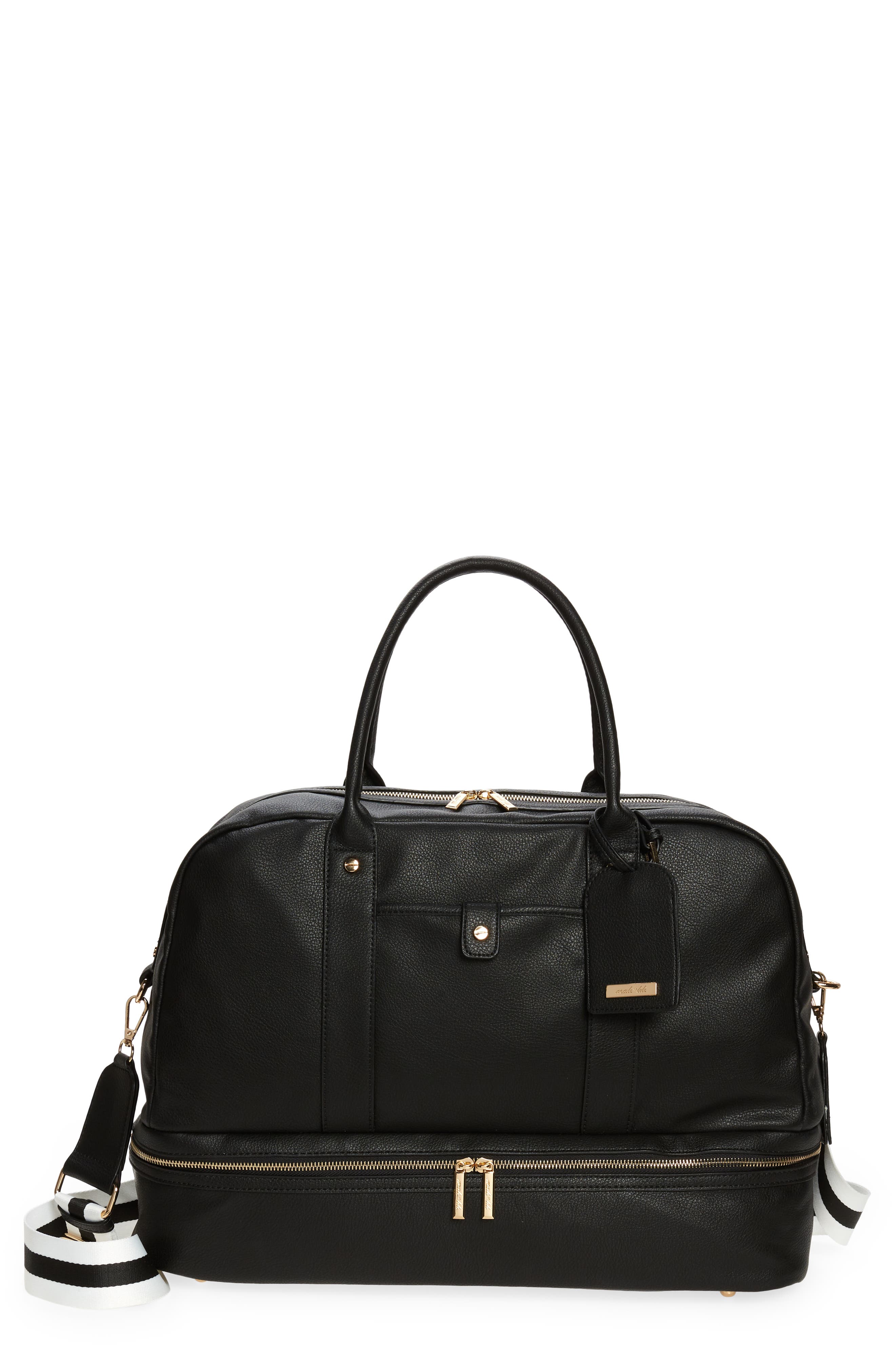 Mali + Lili Large Riley Vegan Leather Weekend Travel Bag, Main, color, 