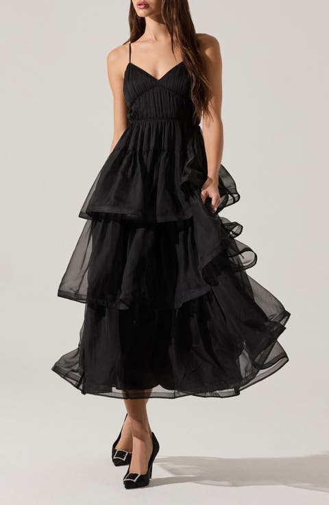 Theiria Tiered Ruffle Sleeveless Maxi Dress