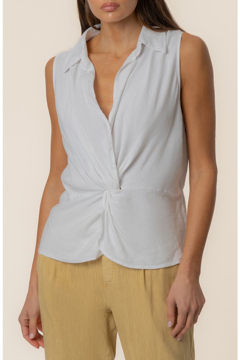 Sara Sleeveless Shirt, Main, color, WHITE