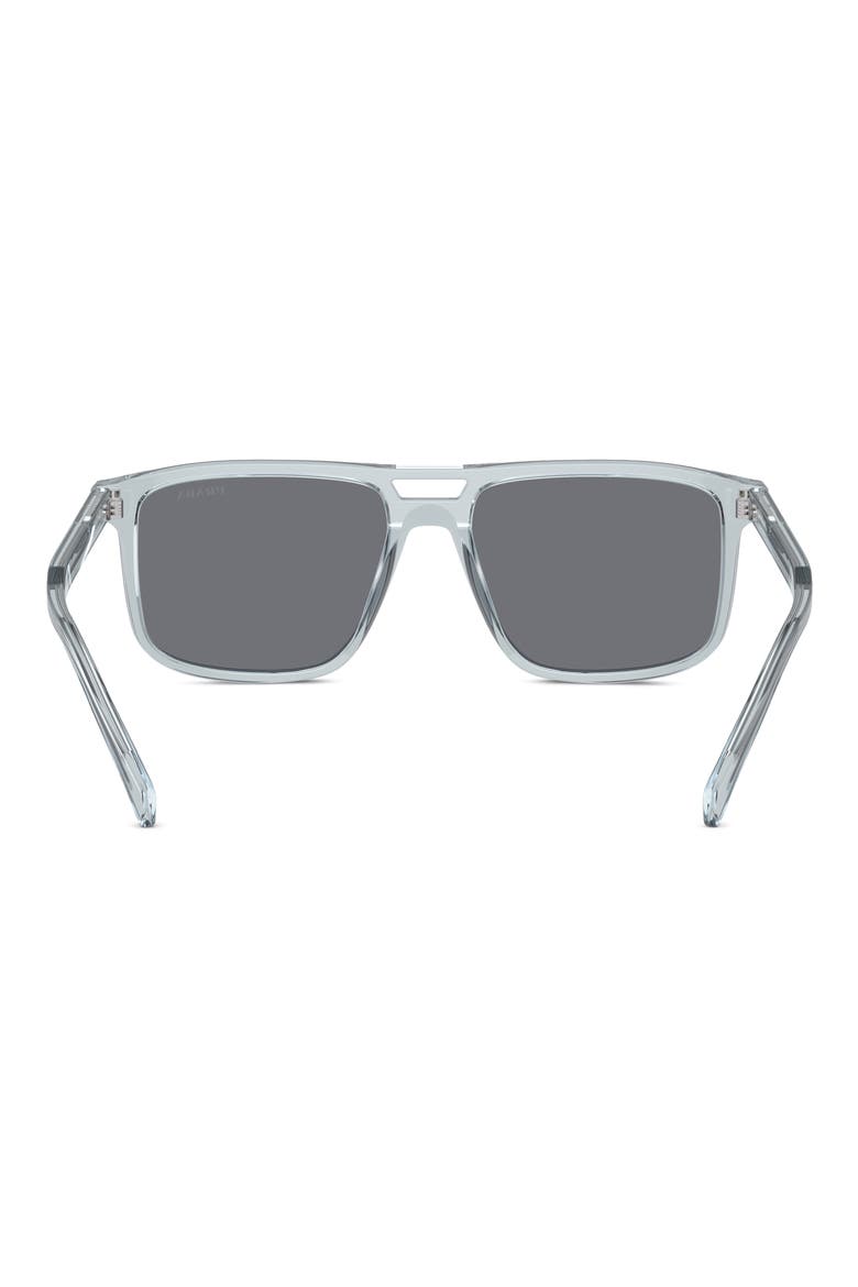58mm Rectangular Sunglasses, Alternate, color, GREY