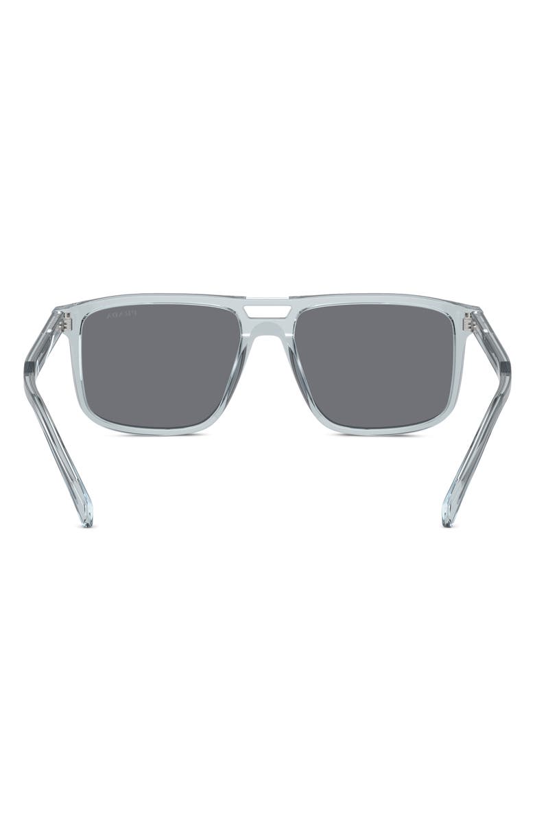 Prada 58mm Rectangular Sunglasses, Alternate, color, Grey