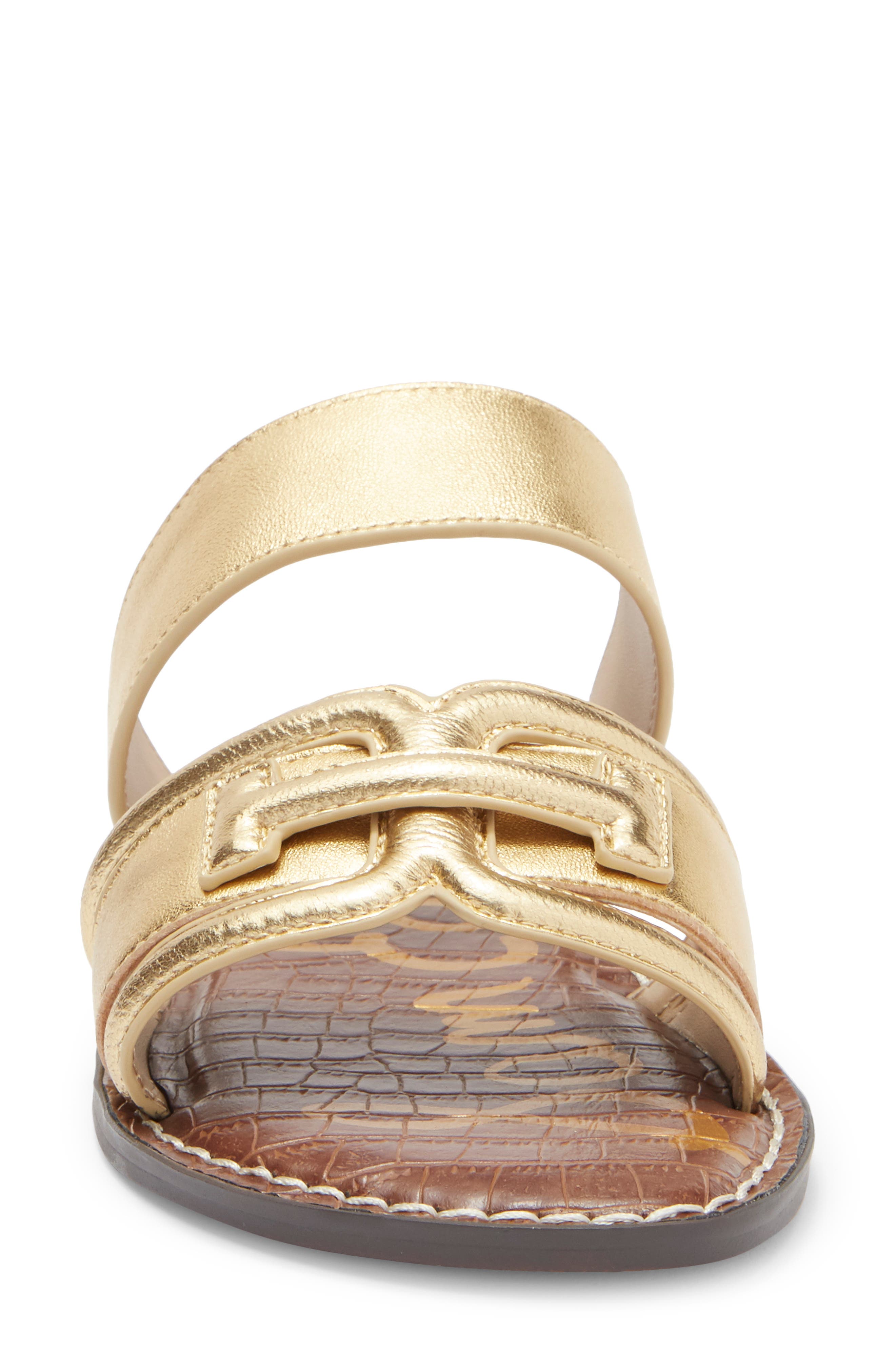 Gabi Two-Strap Slide Sandal, Alternate, color, AMBER GOLD