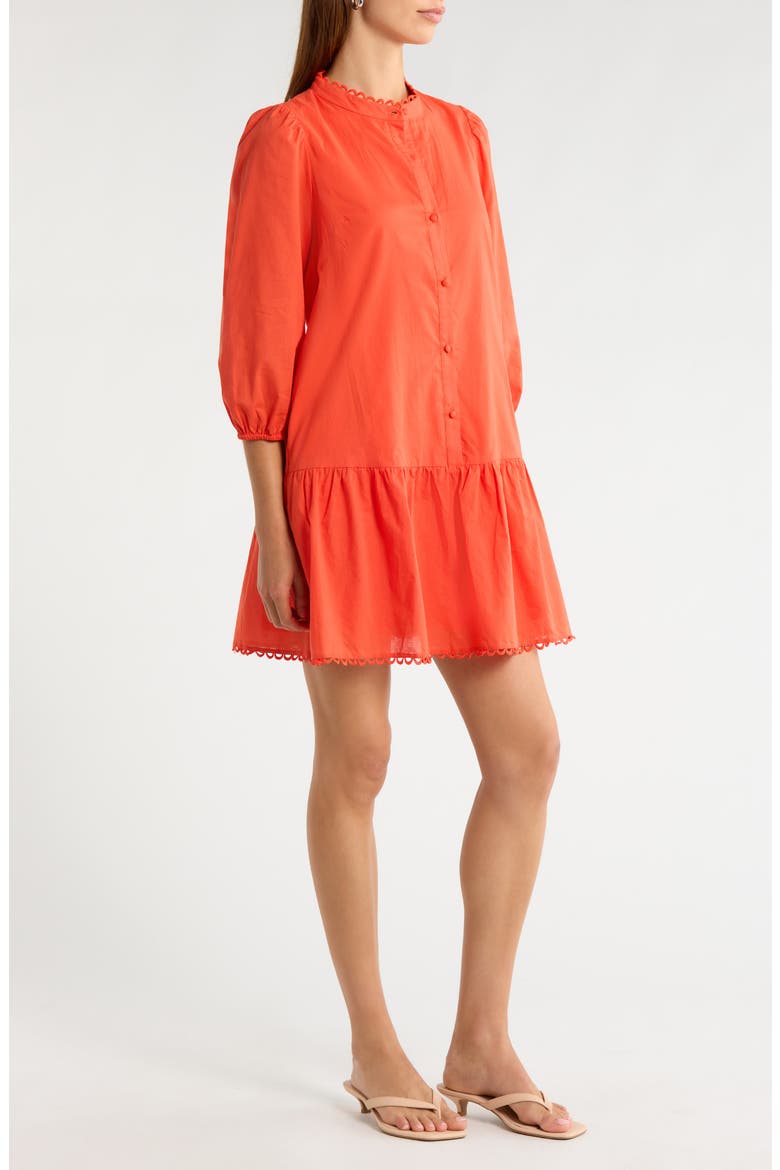 Yamila Drop Waist Minidress, Alternate, color, TOMATO