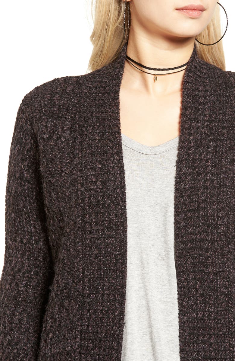 Cotton Emporium Marled Knit Open Cardigan, Alternate, color,