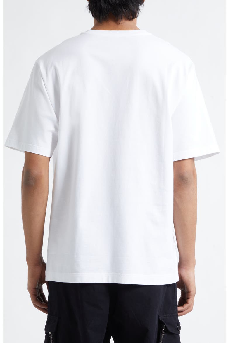 Logo Crest Embroidered Cotton T-Shirt, Alternate, color, BIANCO OTTICO
