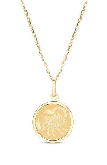 Frankie & Zoe Scorpio Pendant Necklace In Gold