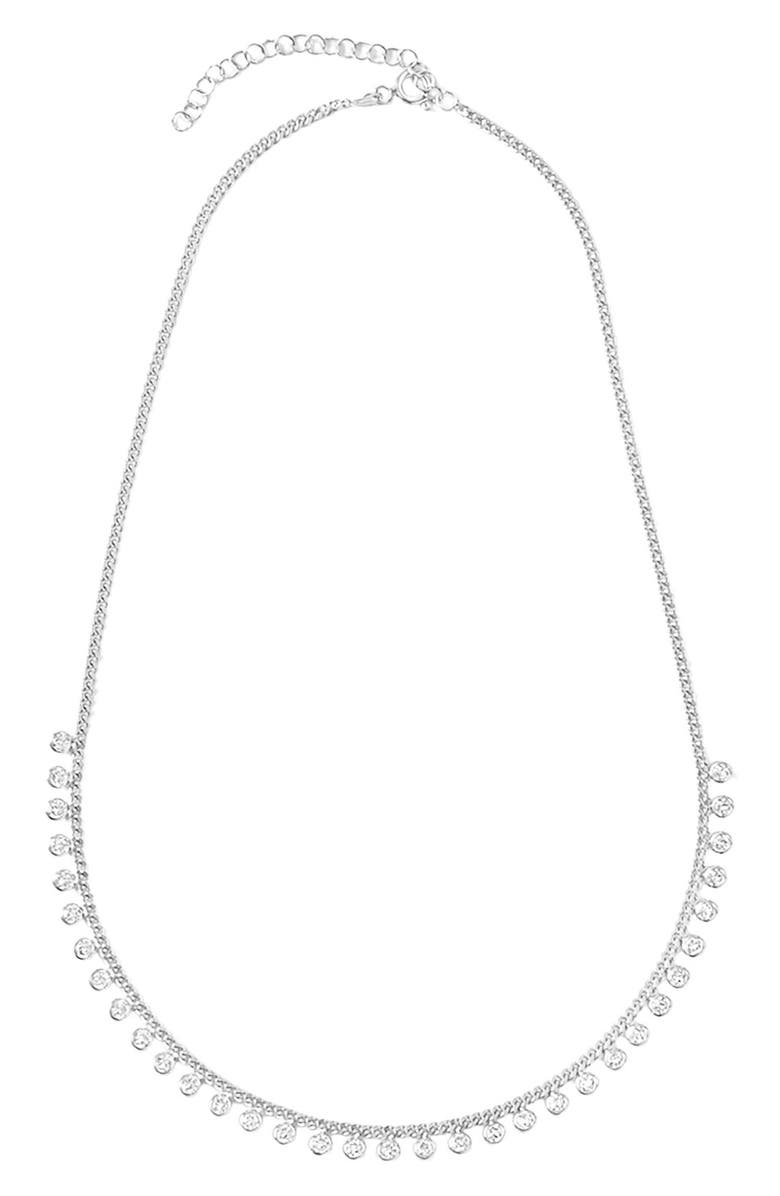 AMERICAN EXCHANGE CZ Fringe Necklace, Alternate, color, Silver