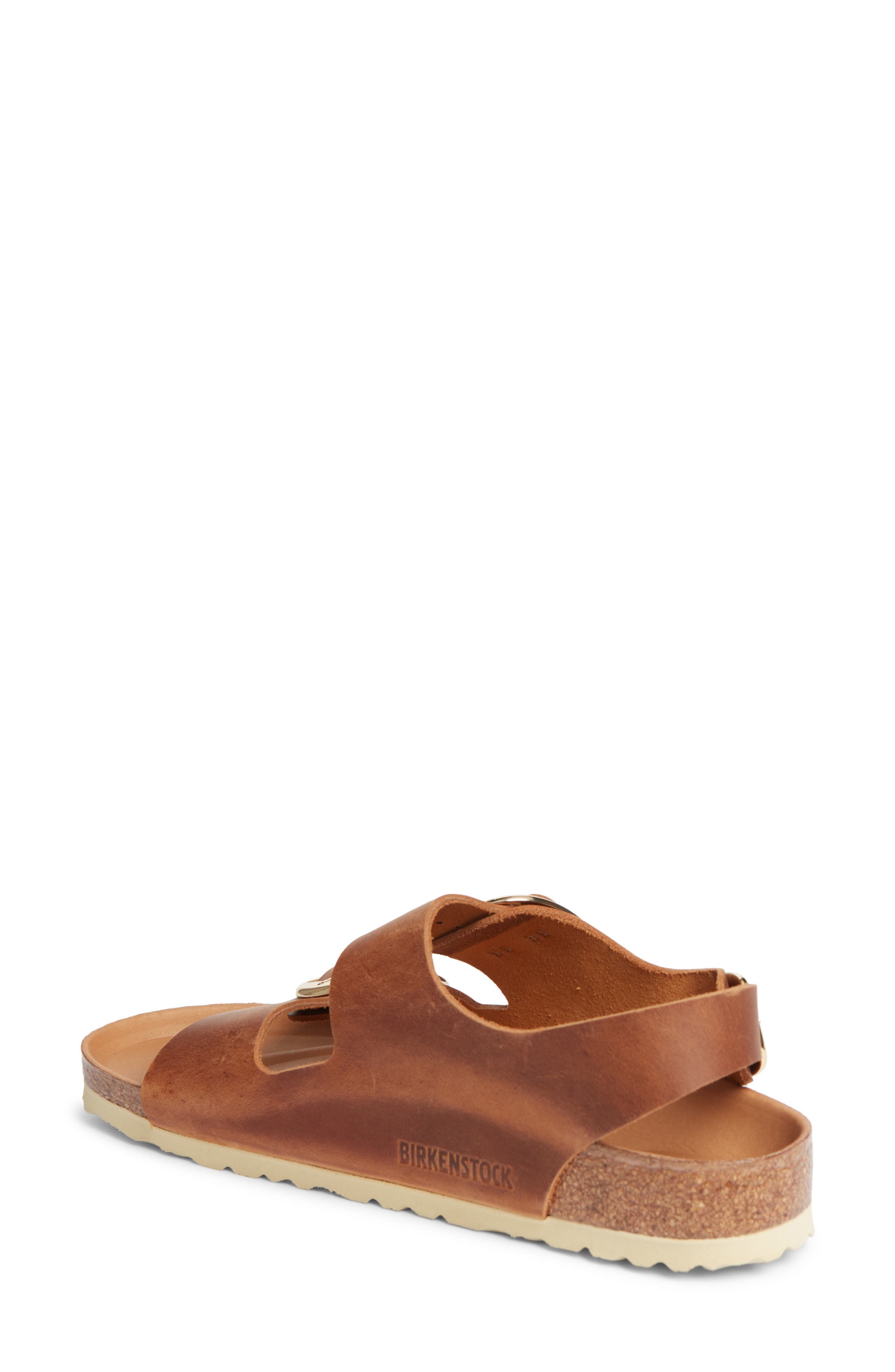 Milano Big Buckle Slingback Sandal - Discontinued, Alternate, color, COGNAC