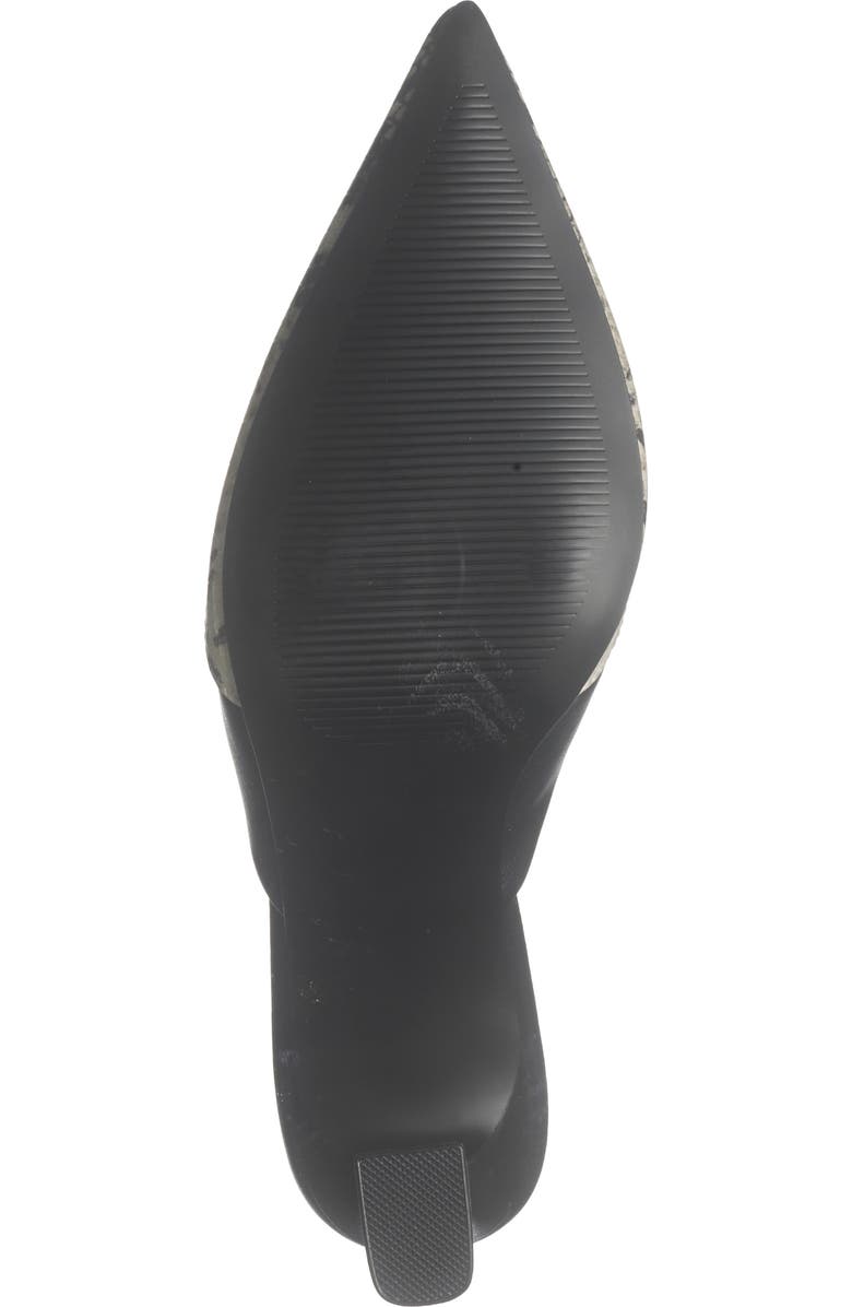 Steve Madden Elysa Pointed Toe Mule, Alternate, color, Black/ Snake Toe Cap