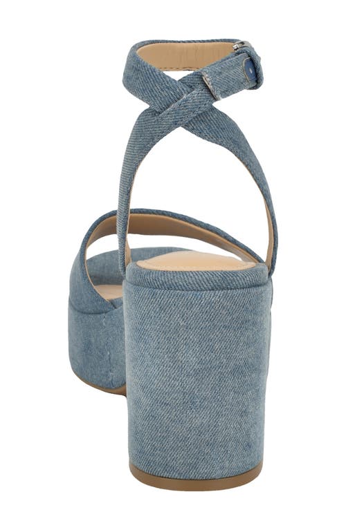 Calvin Klein Summer Ankle Strap Sandal In Medium Blue