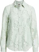 Anne Klein Lace Button-Up Shirt