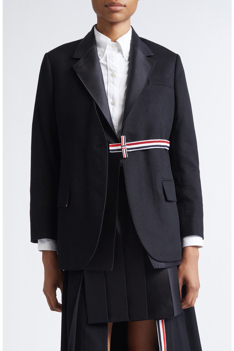 2-in-1 Cashmere, Wool & Silk Sport Coat, Main, color, BLACK