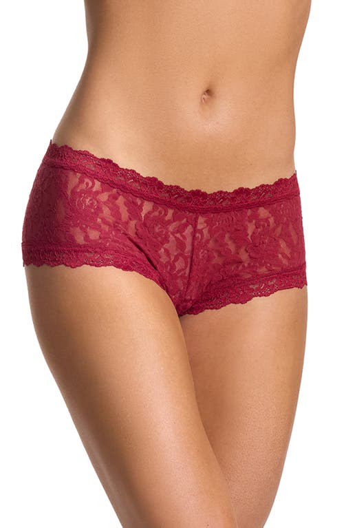 Hanky Panky Signature Lace Boyshorts In Red