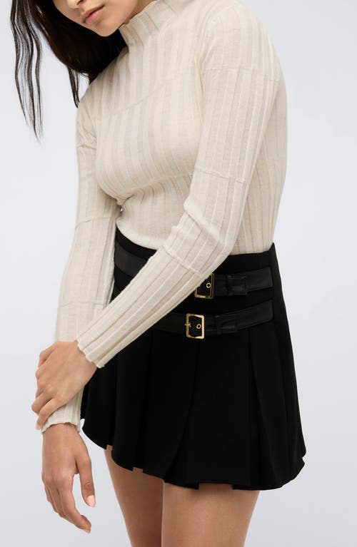 Kenneth Cole Mock Neck Rib Top