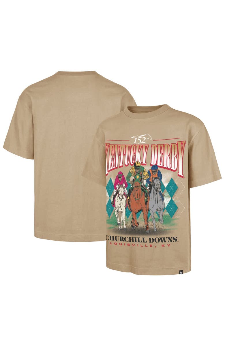 '47 Men's '47 Khaki 152nd Kentucky Derby Foundation T-Shirt, Main, color, Khaki