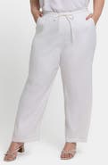 NYDJ Drawstring Relaxed Fit Linen Blend Pants