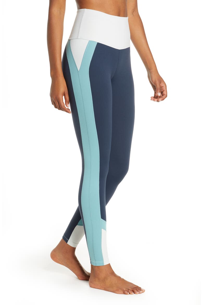 Colorblock High Waist Leggings, Alternate, color, NCNVY