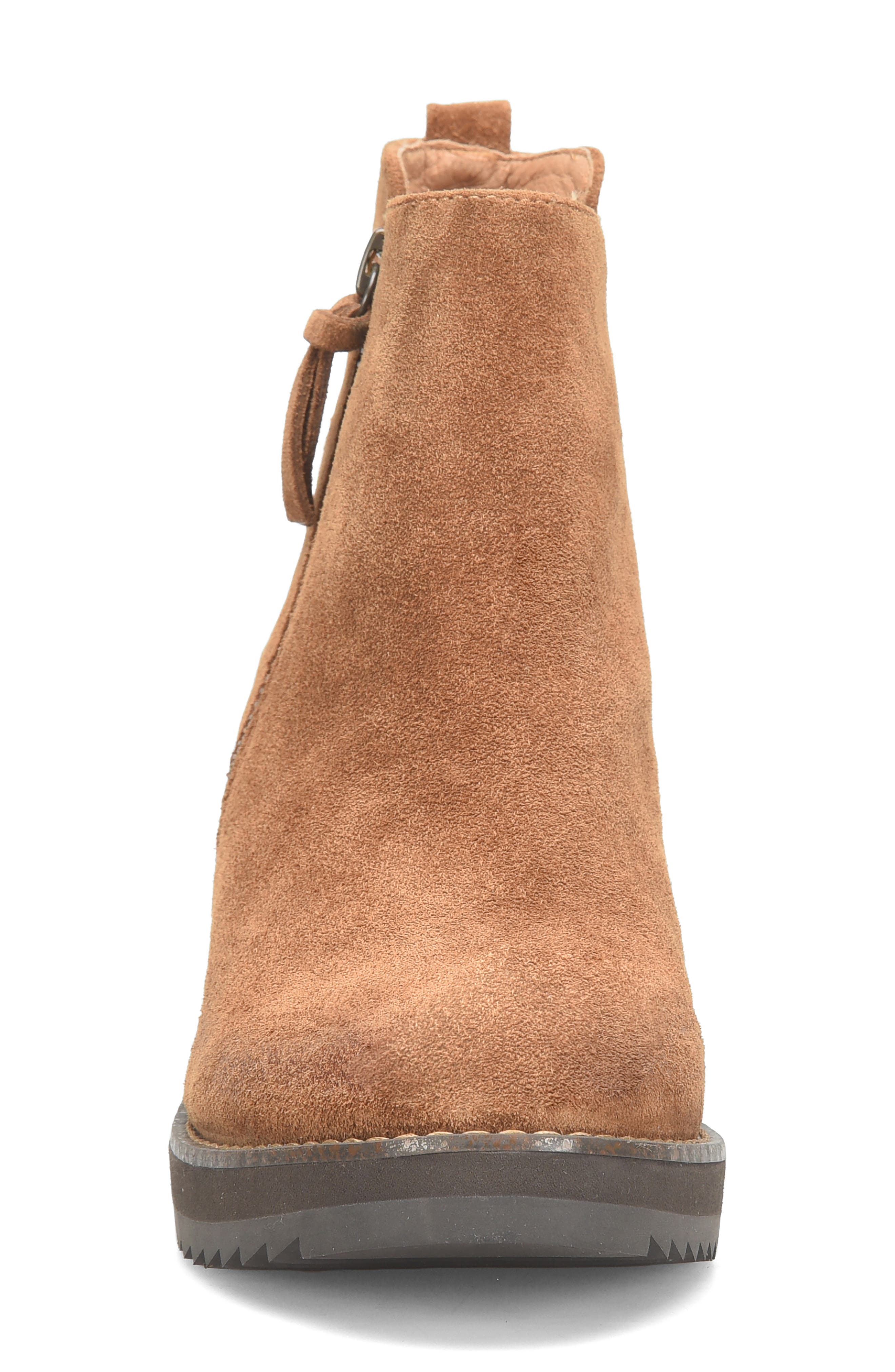 Söfft Emeline Waterproof Wedge Bootie, Alternate, color, Havana Brown Suede