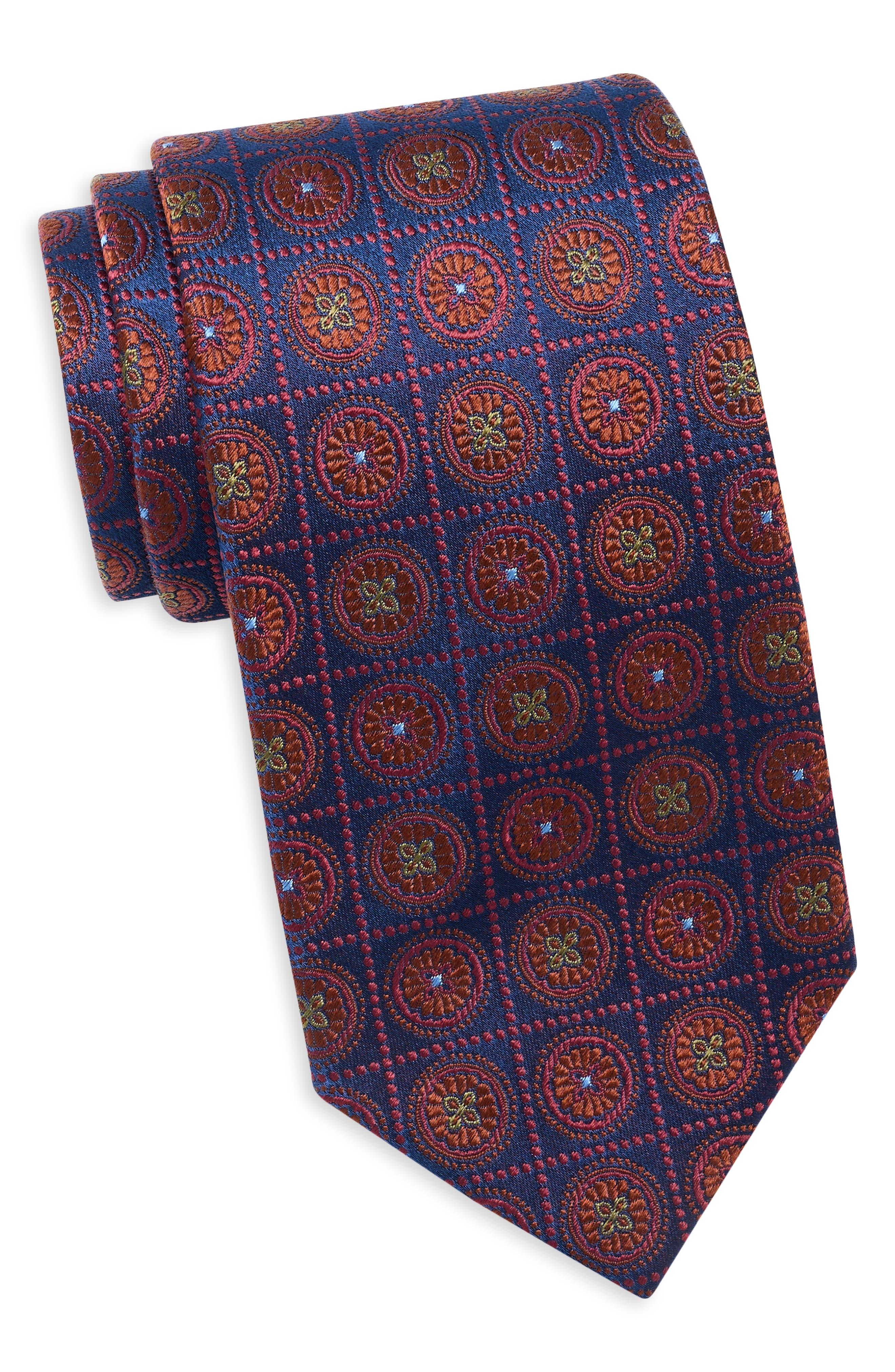Duchamp Medallion Silk Jacquard Tie