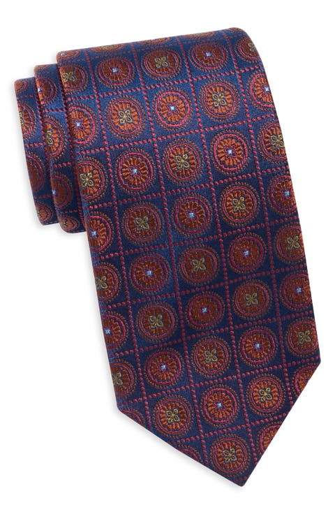 Medallion Silk Jacquard Tie