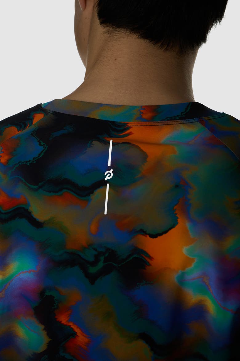 Run Interlock Stride Short Sleeve, Alternate, color, Heatmap Print