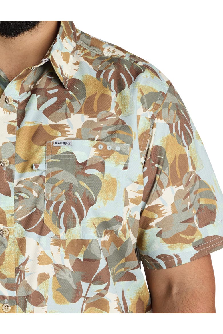 Big & Tall Slacktide Palms Sport Shirt, Alternate, color, CRUSHED BLUE