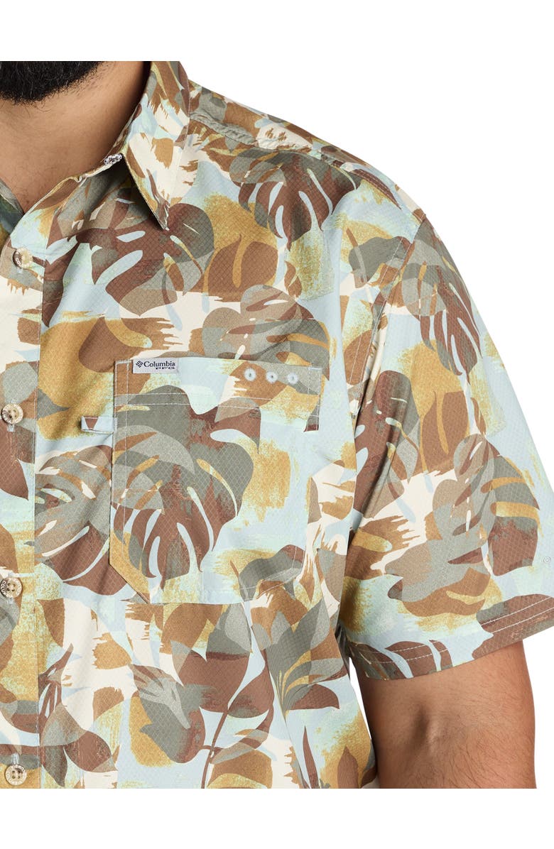 Columbia Big & Tall Slacktide Palms Sport Shirt, Alternate, color, Crushed Blue