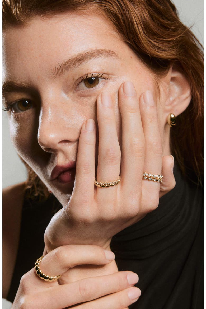 Scalloped Sapphire Stacker Set, Alternate, color, 18K Gold Vermeil