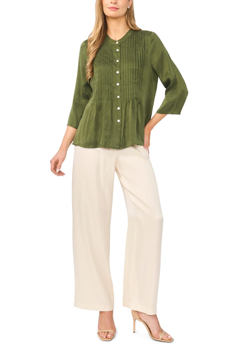 Pintuck Top, Alternate, color, MIDNIGHT SAGE