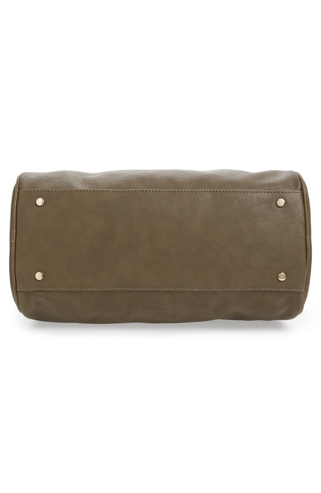 'Kelley' Faux Leather Satchel, Alternate, color, OLIVE