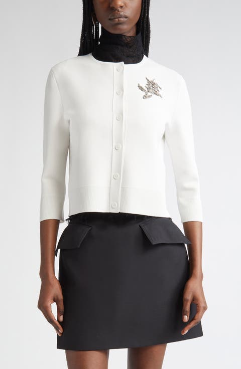 Banshee Embroidery Crop Cardigan