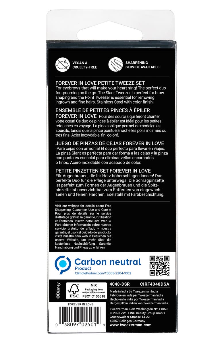 TWEEZERMAN Disney's Mickey Mouse & Minnie Mouse Forever in Love Petite Tweeze Set, Alternate, color, 