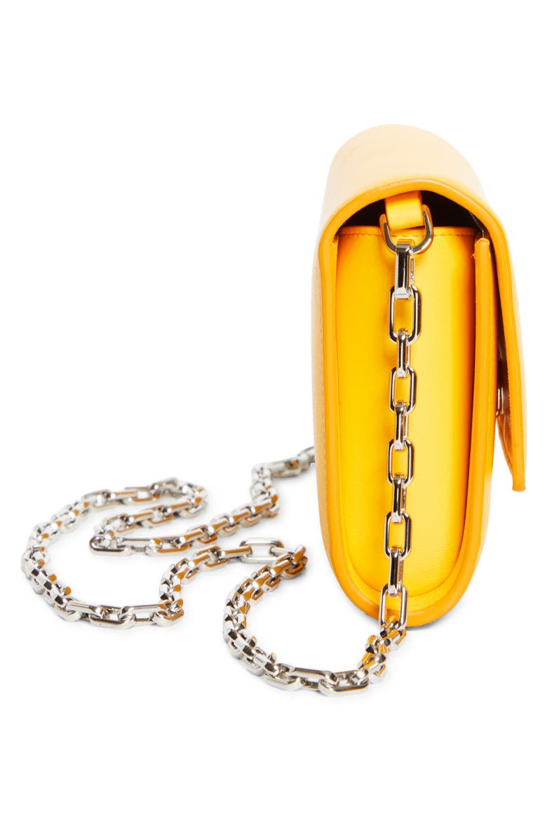 Bettina Leather Wallet on a Chain, Alternate, color, X241 CORN/ SILVER