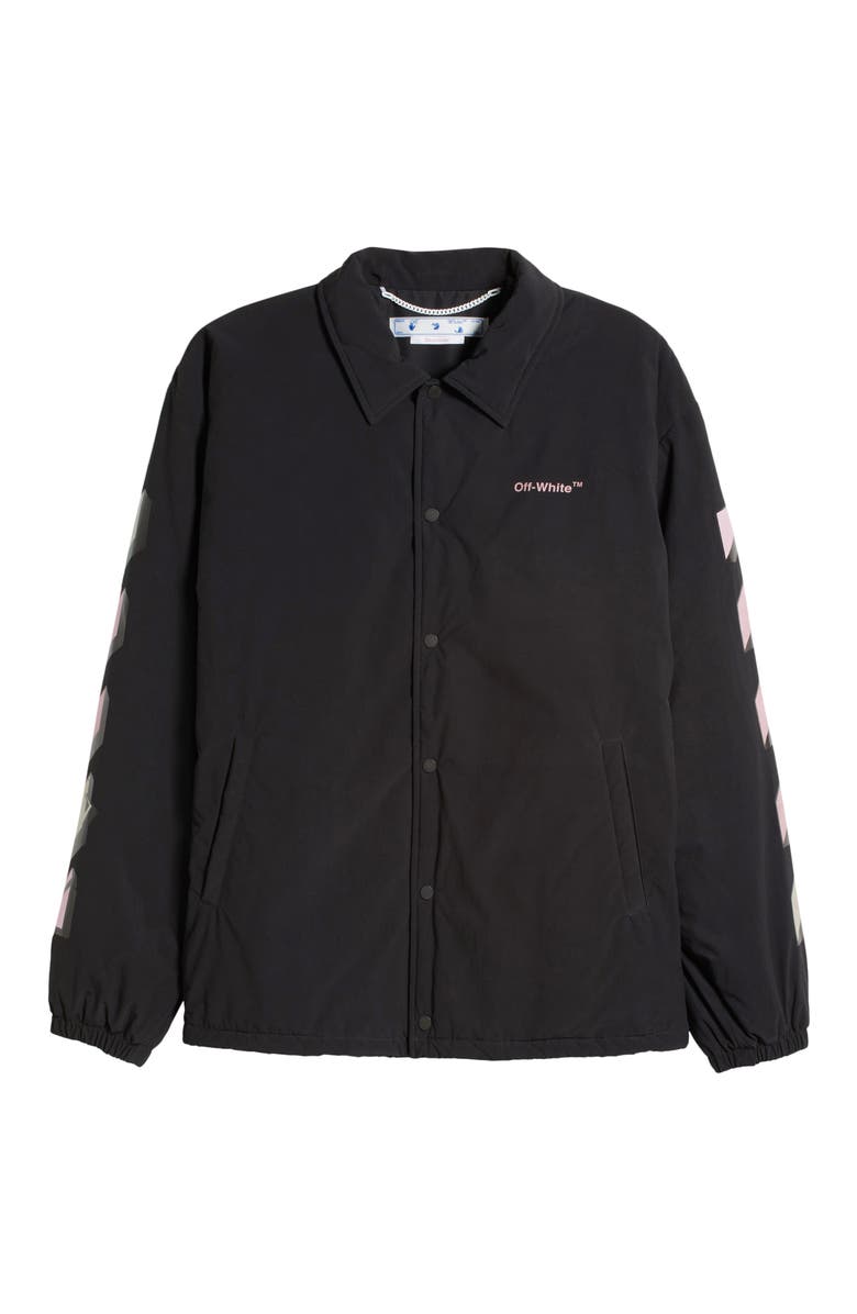 Off-White Graffiti Puppet Graphic Coach's Jacket, Alternate, color, 