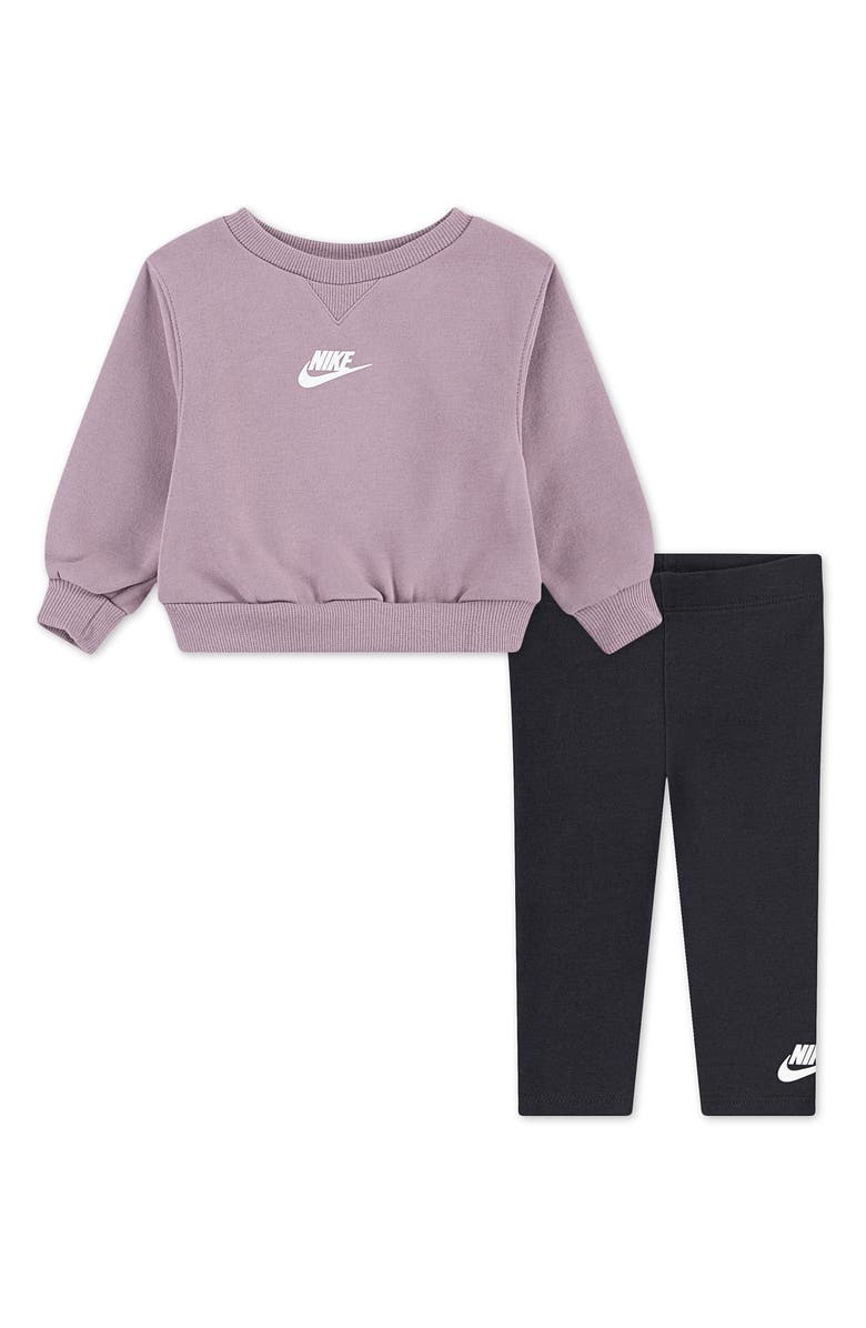 Nike Kids' Crewneck Sweatshirt & Leggings Set, Main, color, Dark Smoke Grey