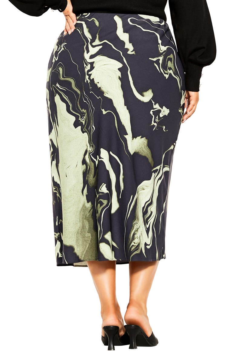 Eleanor Swirl Print Midi Skirt, Alternate, color, DARK ELEMENTS