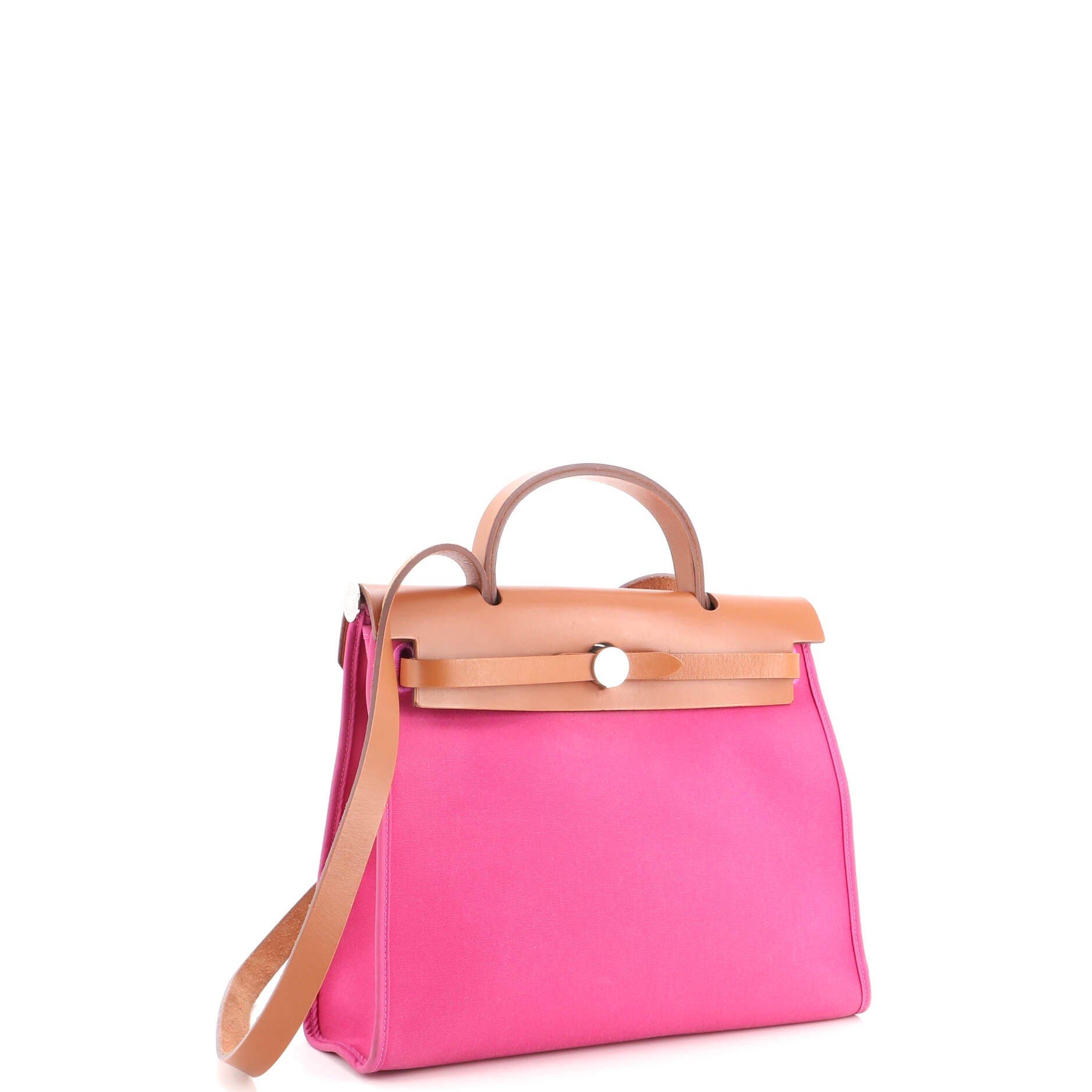Herbag Zip Leather and Toile 31, Alternate, color, Pink