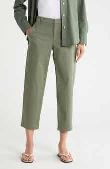 Washed Crop Chino Pants