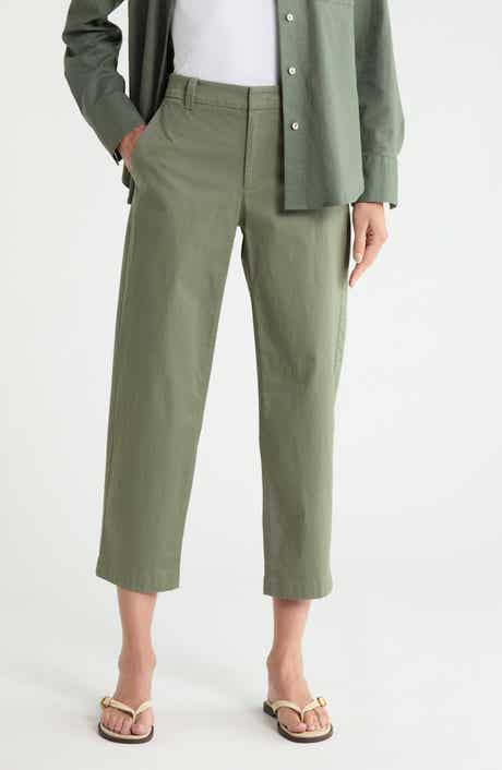Washed Crop Chino Pants